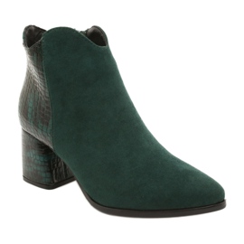 M.Daszyński Botas de ante verde MR2025-3 negro 1