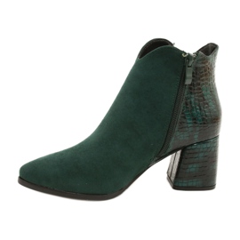 M.Daszyński Botas de ante verde MR2025-3 negro 2