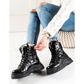 Botas negras en la plataforma VINCEZA negro 2