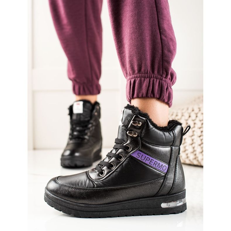 TRENDI Botas de nieve con Glitter Supermo negro 1