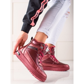 TRENDI Botas de nieve con Glitter Supermo rojo 3