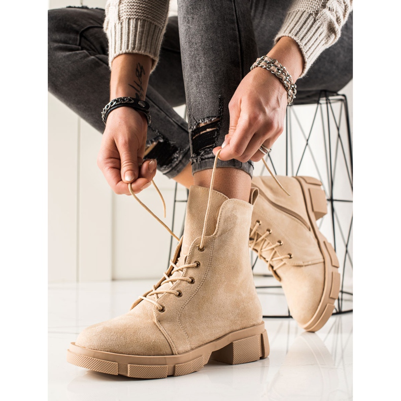 Goodin Trabajadores de gamuza beige 1