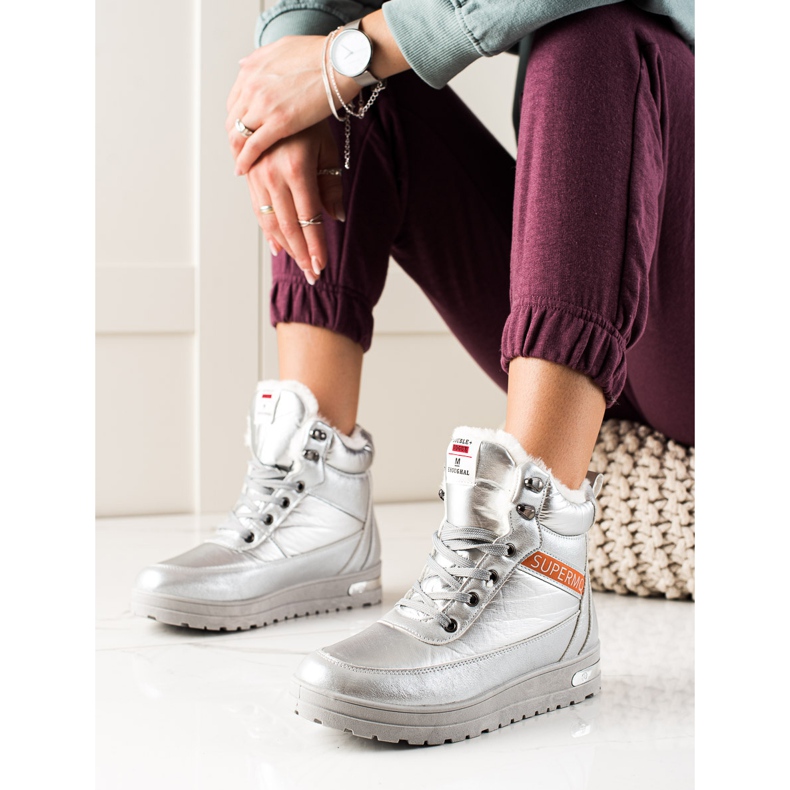 TRENDI Botas de nieve con Glitter Supermo plata 1 TRENDI Botas de nieve con Glitter Supermo plata 1