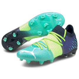 Botas de fútbol Puma Futura Z 1.2 Fg Ag M 106476 03 azul marino, multicolor verde 3