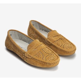 S. BARSKI Mocasines camel con calado de S. Bararski marrón 1
