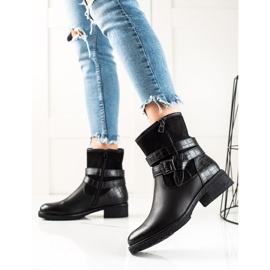 Super Mode Trabajadores clásicos negros con hebilla 1