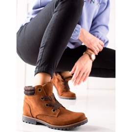 TRENDI Botas de gamuza Traper marrón 1