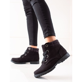 TRENDI Botas de gamuza Traper negro 2