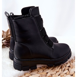 PA1 Botas negras con aislamiento de piel para niños Miraven negro 2
