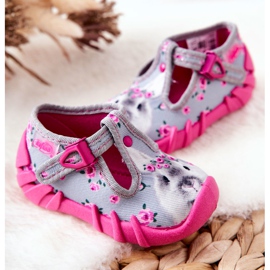 BEFADO S.A. Pantuflas Inblu Bunny 110P425 Gris-Rosa rosado 4