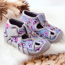 BEFADO S.A. Pantuflas Inblu Con Velcro 190P093 Gris-Azul 6