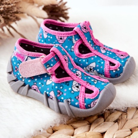 BEFADO S.A. Zapatillas Inblu Con Velcro 190P100 Azul-Rosa rosado 7