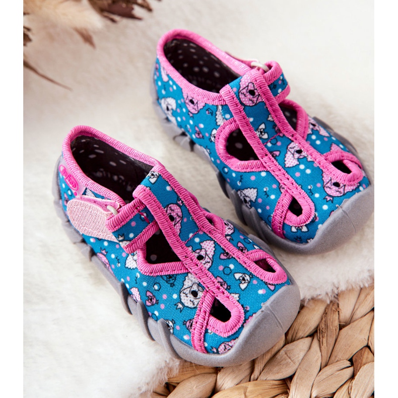 BEFADO S.A. Zapatillas Inblu Con Velcro 190P100 Azul-Rosa 1