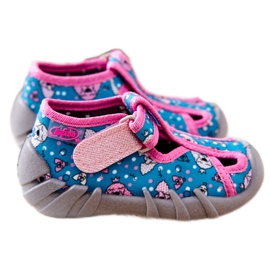 BEFADO S.A. Zapatillas Inblu Con Velcro 190P100 Azul-Rosa rosado 4