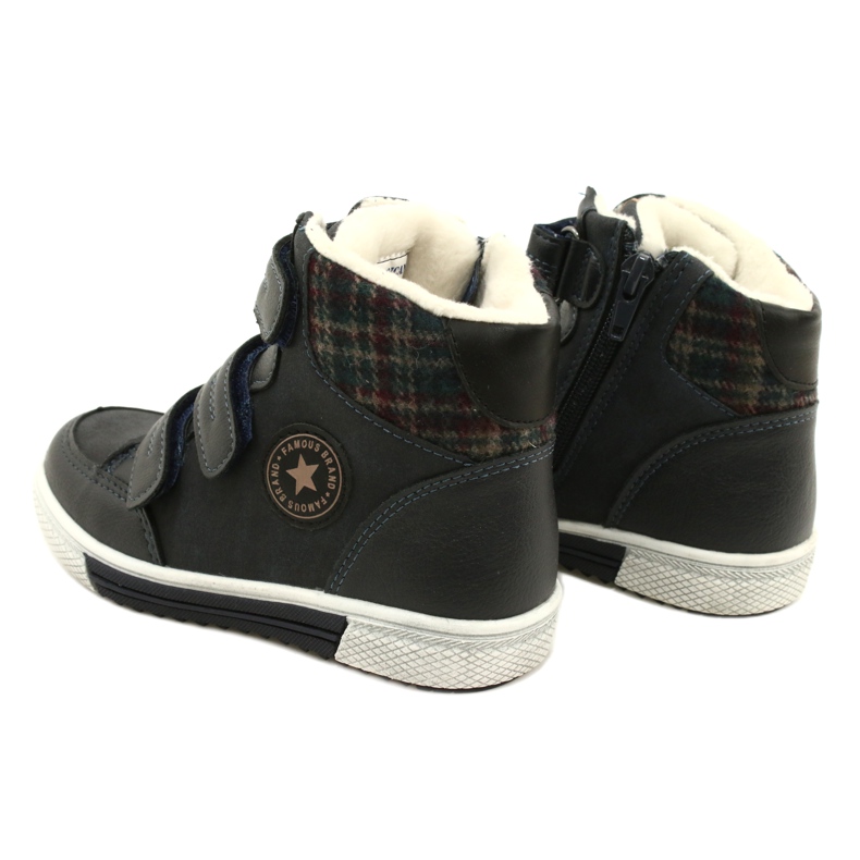 American Club Zapatillas Deportivas Altas Con Piel Americana GC19 / 21 Azul Marino 3