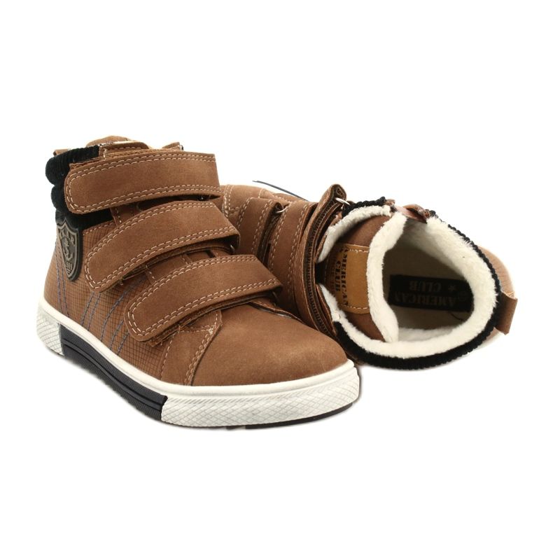 Zapatillas deportivas con aislamiento de piel American Club GC24 / 21 DK.Camel marrón 5