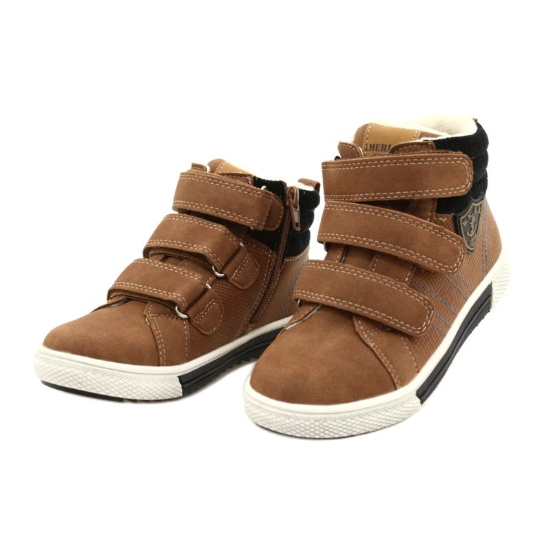 Zapatillas deportivas con aislamiento de piel American Club GC24 / 21 DK.Camel marrón 3