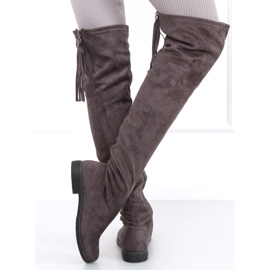 Botas por encima de la rodilla Toum Grey gris 1
