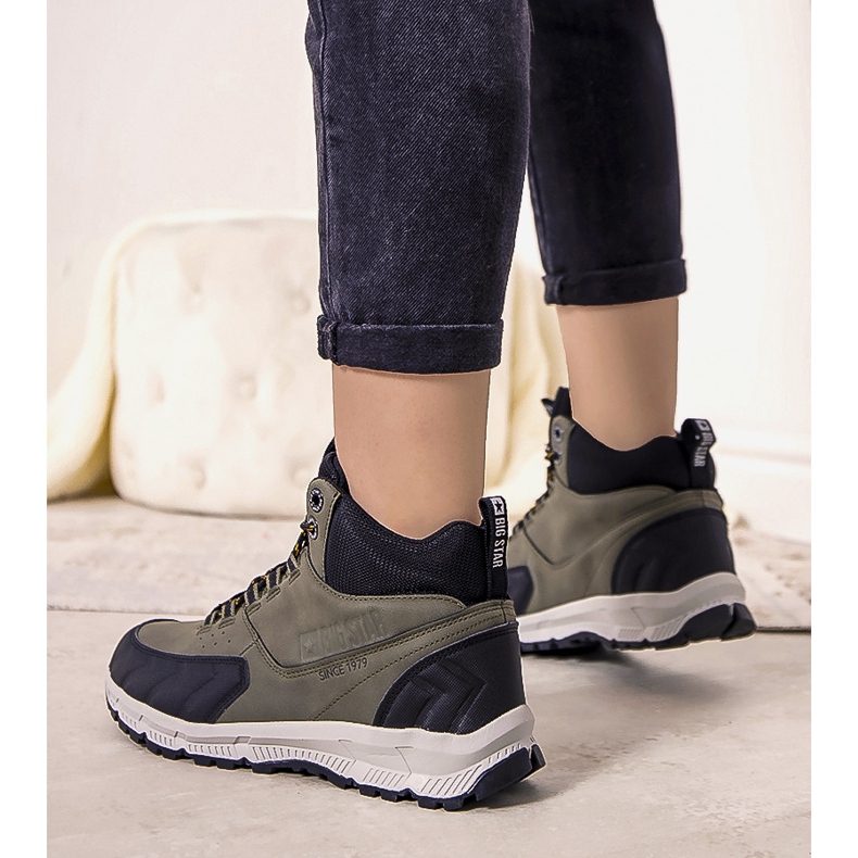 Zapatos de trekking verdes Big Star Ivanna negro 1