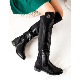 Weide Botas altas elegantes negro 2