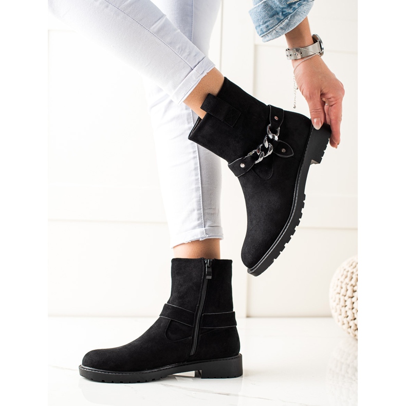 Trabajadores de gamuza clásica negro 1