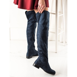 TRENDI Botas con estilo sobre la rodilla azul marino 1