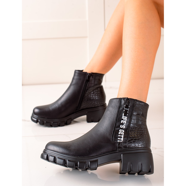 Goodin Botas de trabajo con cremallera. negro 1