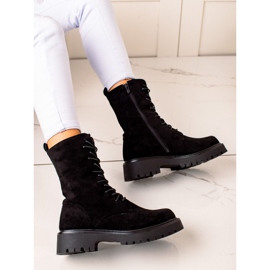 Bona Botas de cazador de ante negras negro 1