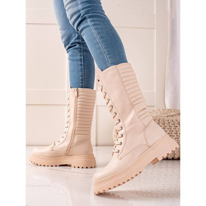 Seastar Botas ecopiel beige 2
