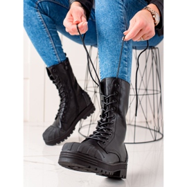 Seastar botas altas con cordones negro 1