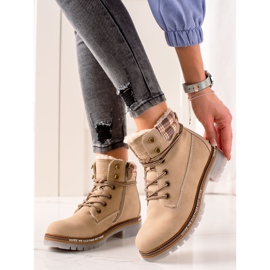 Goodin Tramperos aislados hechos de cuero ecológico beige 3