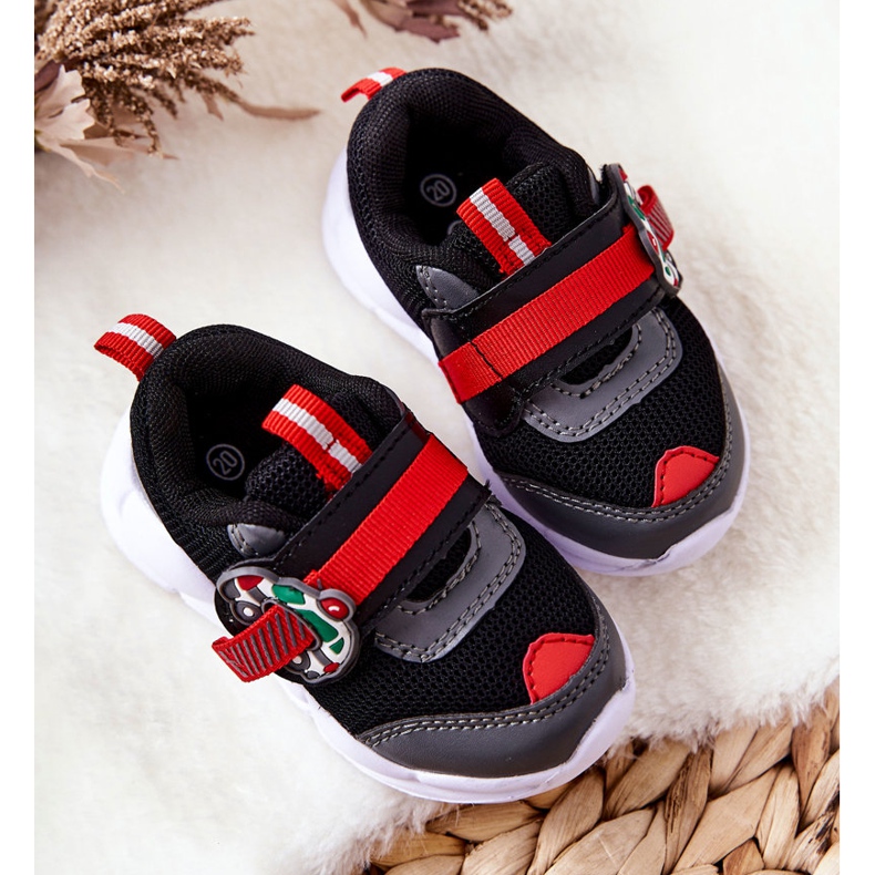 BEFADO S.A. Zapatilla Deportiva Infantil Con Velcro Befado 516P096 Negro rojo 1