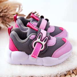BEFADO S.A. Zapatilla Deportiva Infantil Con Velcro Befado 516P091 Gris-Rosa rosado 3