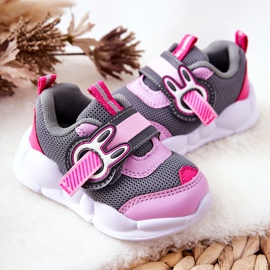 BEFADO S.A. Zapatilla Deportiva Infantil Con Velcro Befado 516P091 Gris-Rosa rosado 6