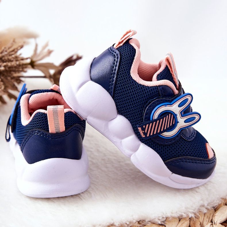 BEFADO S.A. Zapatilla Deportiva Infantil Con Velcro Befado 516P090 Azul Marino-Rosa rosado 1