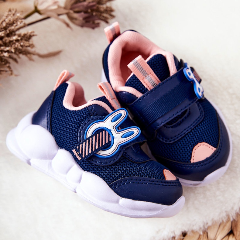 BEFADO S.A. Zapatilla Deportiva Infantil Con Velcro Befado 516P090 Azul Marino-Rosa rosado 2