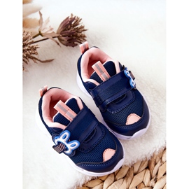 BEFADO S.A. Zapatilla Deportiva Infantil Con Velcro Befado 516P090 Azul Marino-Rosa rosado 3