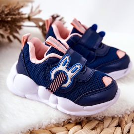 BEFADO S.A. Zapatilla Deportiva Infantil Con Velcro Befado 516P090 Azul Marino-Rosa rosado 6
