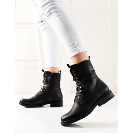 Super Mode Botas clásicas con cordones negro 2