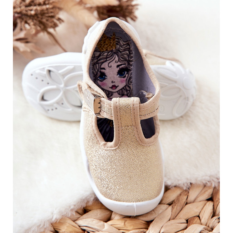 BEFADO S.A. Pantuflas Bailarina Befado Shiny 115X003 Dorado 1