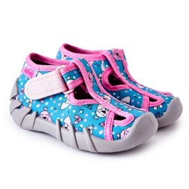 BEFADO S.A. Zapatillas Inblu Con Velcro 190P100 Azul-Rosa rosado 8