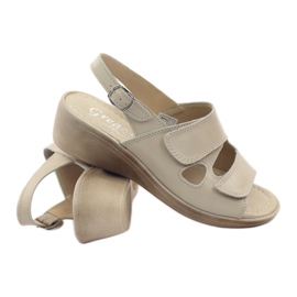 Sandalias mujer cuña Gregors 592 beige 3