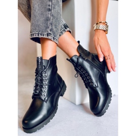 Trabajadores con cordones de Ango Black negro 2