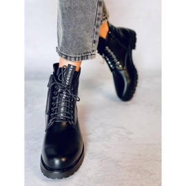 Trabajadores con cordones de Ango Black negro 4