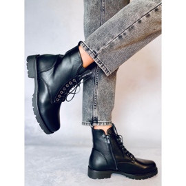 Trabajadores con cordones de Ango Black negro 5