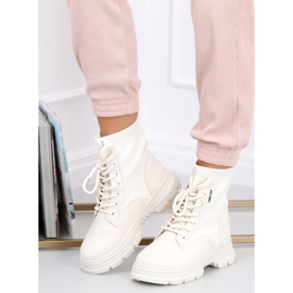 Botas con parte superior de calcetín Ritius Beige 5