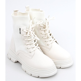 Botas con parte superior de calcetín Ritius Beige 1