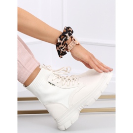 Botas con parte superior de calcetín Ritius Beige 3