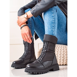 Weide Botas altas con cordones negro 1 Weide Botas altas con cordones negro 1