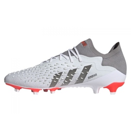 Botas de fútbol Adidas Predator Freak.1 Low Ag M GZ2806 gris blanco blanco 1